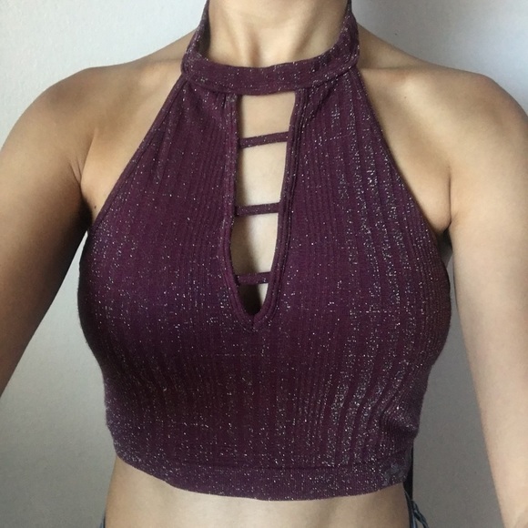 Gilly Hicks Other - Burgundy High-neck Bralette NEW